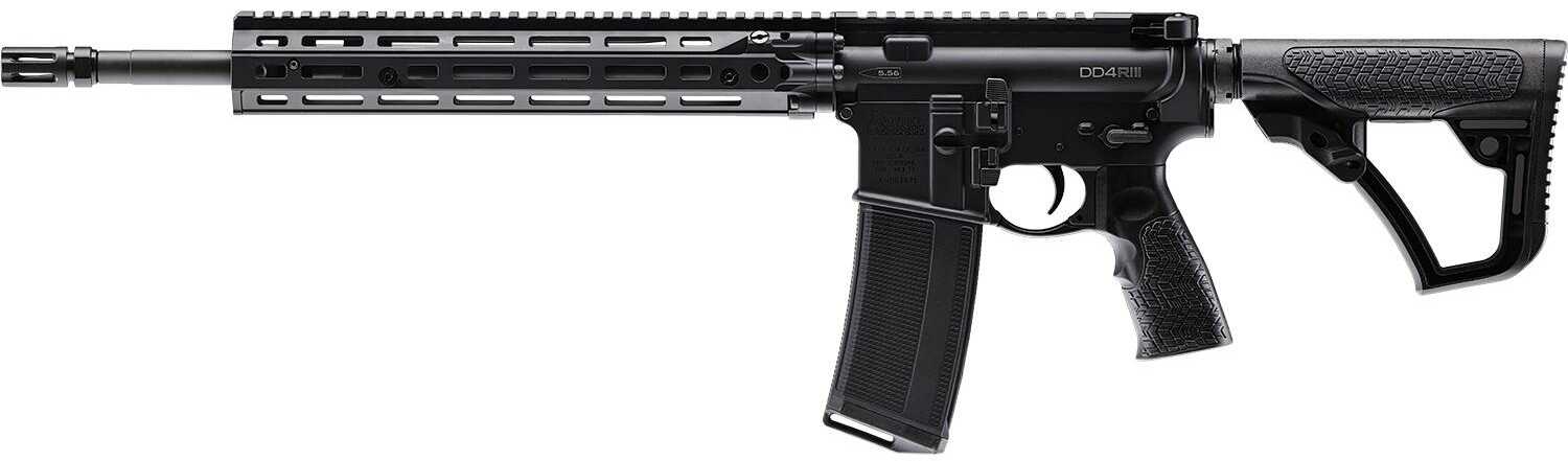 Daniel Defense DD4 RIII Semi-Automatic AR Rifle .223 Remington 16" Cold Hammer Forged Barrel (1)-32Rd Magazine Stock Black Finish