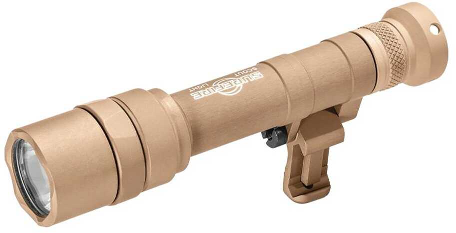 Surefire M640U Scout Pro Flashlight LED 1000 Lumens Tan Finish 1913 Picatinny Mount installed MLOK included Z68 On