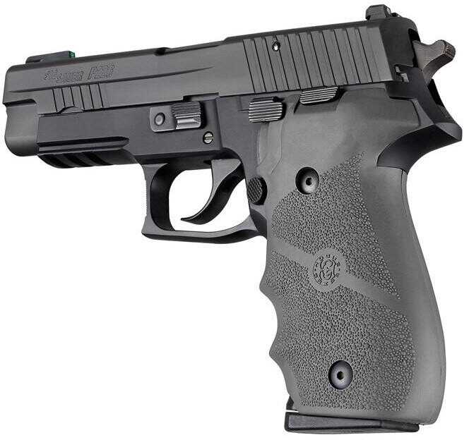 Hogue Overmolded Rubber Grip Handgun Grips For Sig Sauer P226 Slate Grey With Finger Grooves