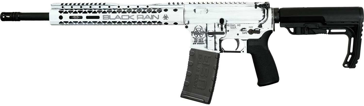 Black Rain Ordnance Spec+ Fusion Semi-Automatic Rifle .223 Remington 16" Barrel (1)-30Rd Magazine Synthetic Stock White Battleworn Finish