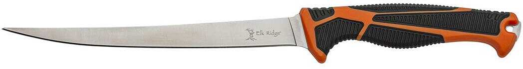 MASTER CUTLERY Elk Ridge Trek 7" Fillet Knife With Sheath Black/ORG/SS
