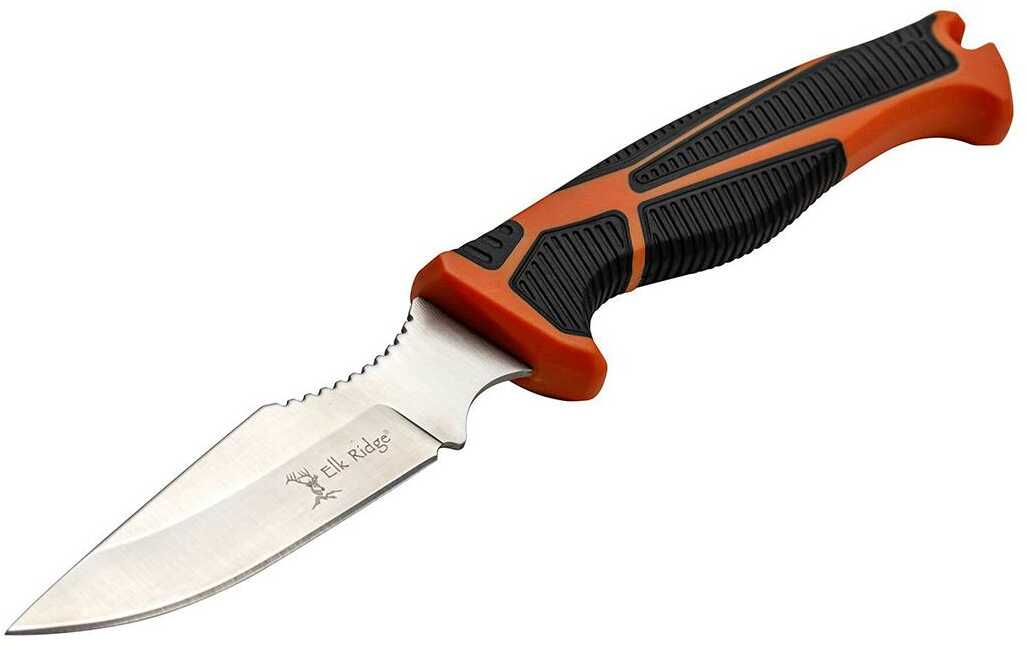Master Cutlery Elk Ridge Trek Fixed Knife 4" Blade Orange And Black