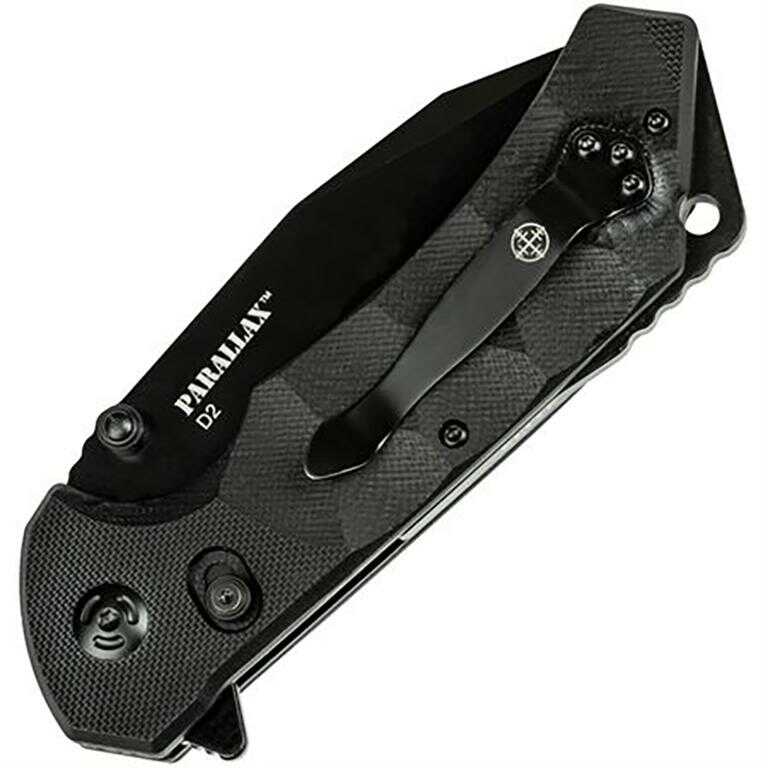 Mc Elite Tactical Parallax 3.5" Drop Point Folder Black/Black