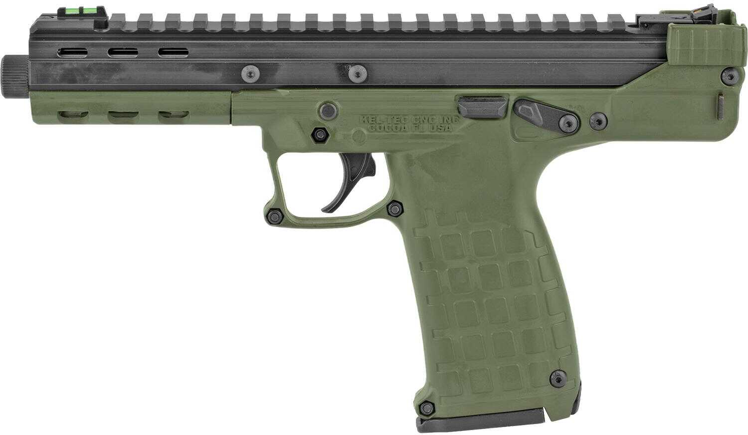 Kel-Tec CP33 Semi-Auto Pistol .22LR 5.5" Barrel 1-33Rd Mag Fiber Optic Sights Green Polymer Finish