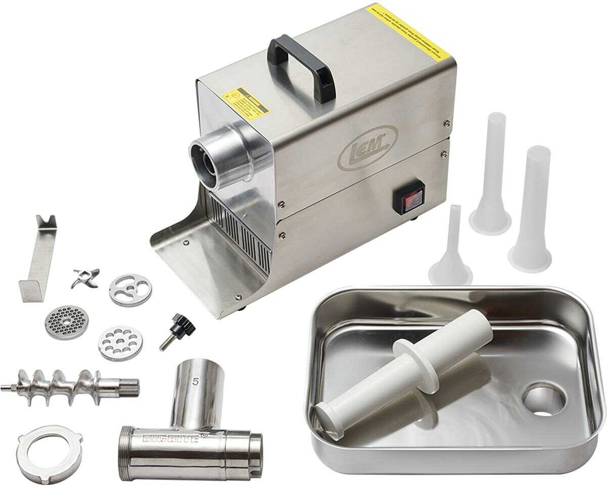 Lem Products #5 Big Bite Stainless Steel Electric Grinder