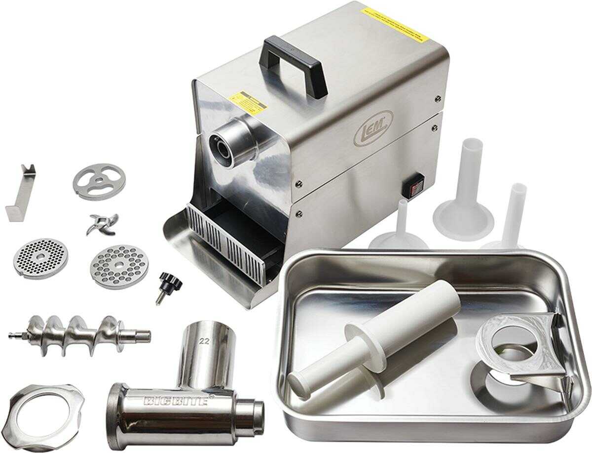 Lem Products #22 Big Bite Stainless Steel Electric Grinder