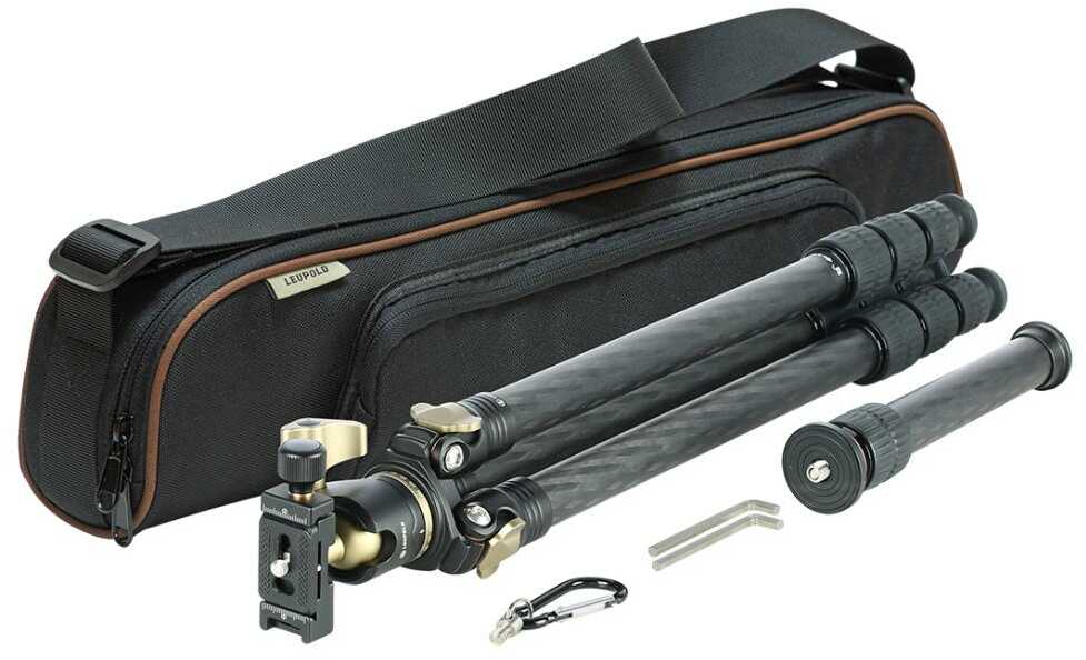 Leupold 180380 Alpine Cf-425 Tripod Kit Black W/Gold Accents Carbon Fiber 5-58"