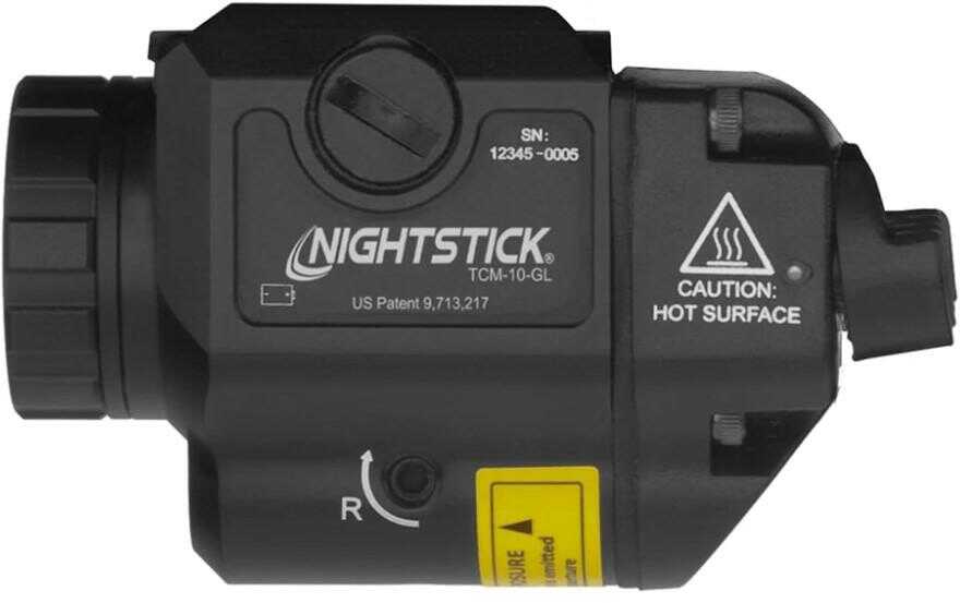 Nightstick TCM-10-GL Compact Weapon Light With Green Laser 650 Lumens Black