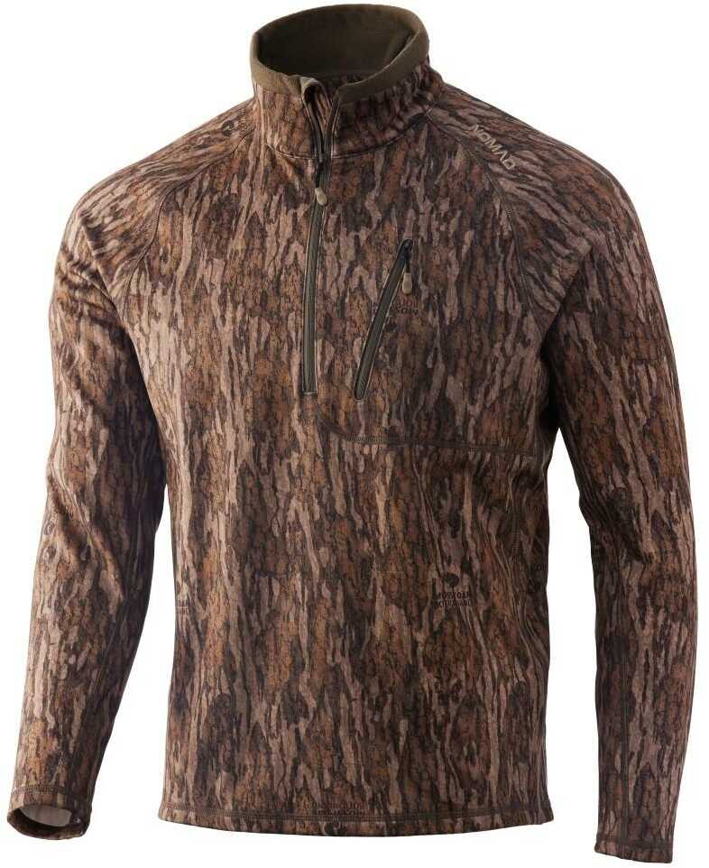 Nomad Utility Camo 1/2 Zip Fleece Jacket Mossy Oak Bottomland L