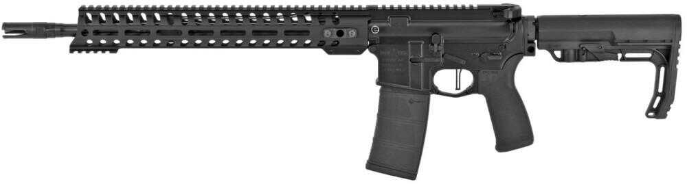 Patriot Ordnance Factory Minuteman Semi-automatic 223 Rem/556NATO 16.5" Puritan Barrel 1:8 Twist Black Finish Mission First Tactical Grip and Stock 30Rd 14.5" MLOK