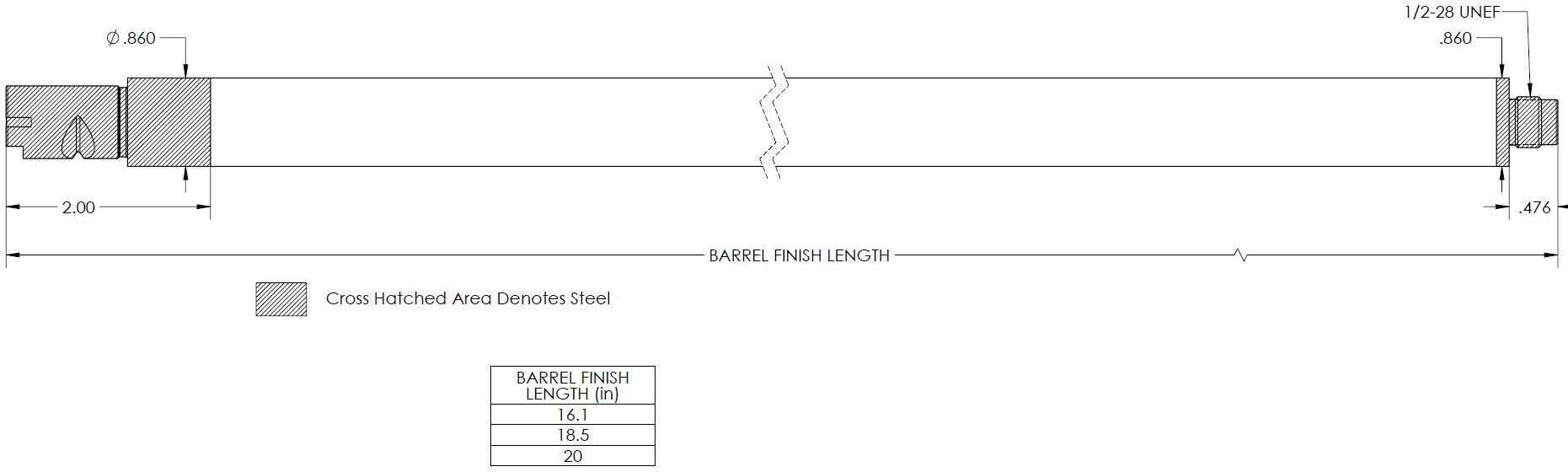 Proof Bbl Cf CZ 22LR 18.5 1-16 Threaded-img-2