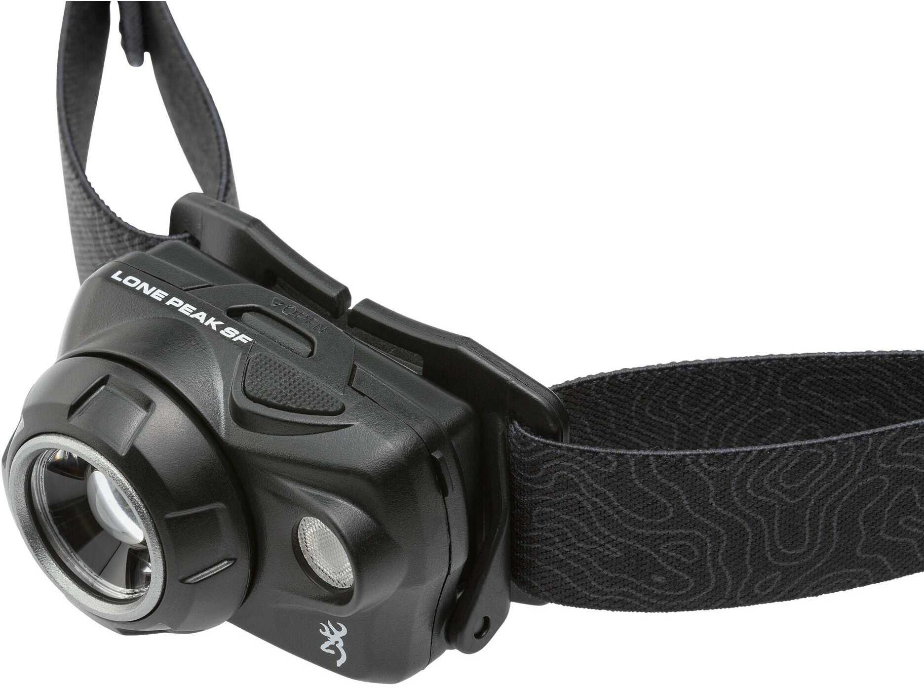 Browning Lone Peak Headlamp Sf 550 Lumens Black