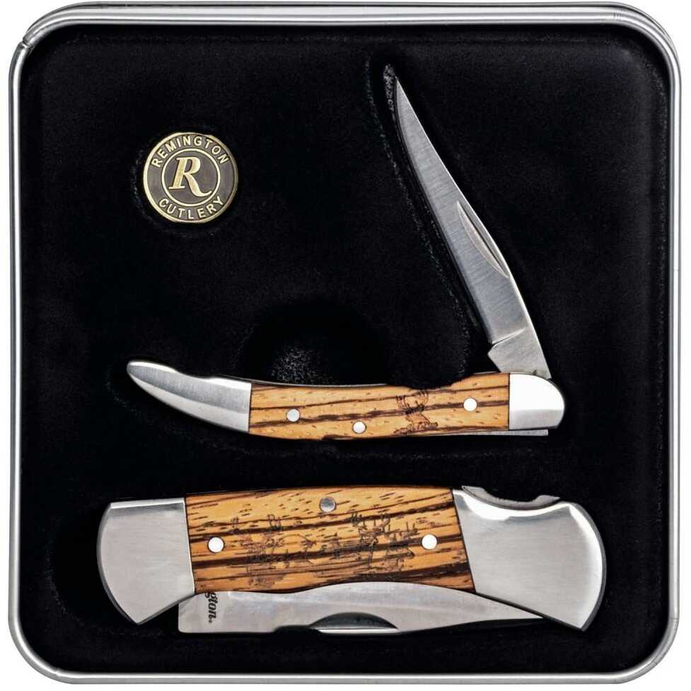 Remington Whitetail And Fox Tin Collector Gift Set Folding Knives 2/ct