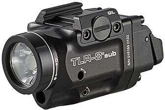 Streamlight Tlr-8 Sub White Led With Red Laser Fits Glock 43x/48 Mos 500 Lumens Anodized Finish Black Includ