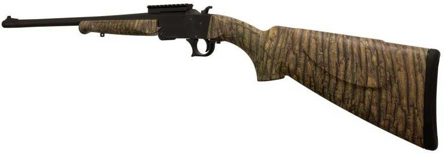 T R Imports Sidekick Youth Size Single Shot Shotgun .410 Gauge 3" Chamber 24" Barrel 1 Round Capacity Fiber Optic Front, Picatinny Rail Rear Sights Mossy Oak Bottomland Synthetic Stock Black Finish