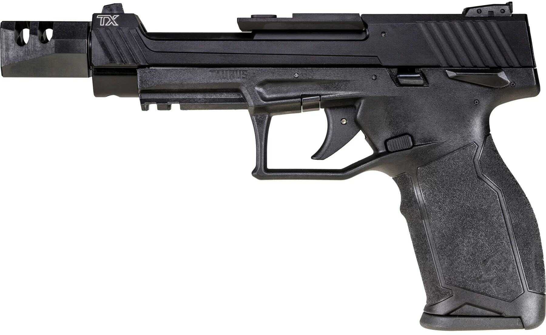 Taurus TX22 Competition SCR Striker Fired Semi-Automatic Pistol .22 Long Rifle 5.25" Threaded Barrel (3)-16Rd Magazines White Dot Adjustable Sights Black Polymer Finish