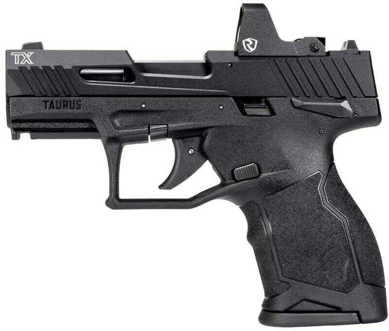 Taurus TX22 Compact Semi-Automatic Pistol .22 Long Rifle 3.5" Barrel (2)-13Rd Magazines Fixed White Dot Front Sight & Adjustable Rear Riton Red Included Black Polymer Finish