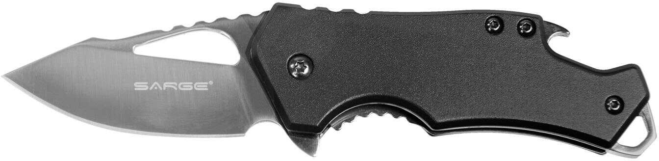 Sarge Knives Black Fuse Folding Knife 2 3/8" Blade With Bottle Opener
