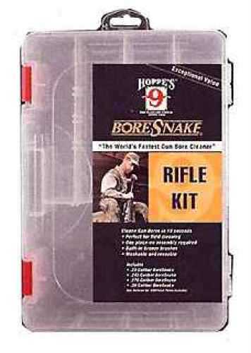 Hoppe's Boresnake Kit, Clear/Orange Plastic Box Rifle BSRI