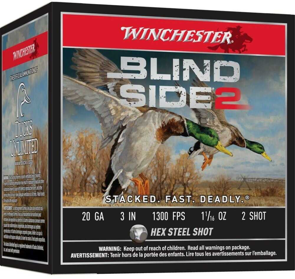 Winchester Blind Side 2 20ga 3" #2 1-1/16oz 25 Round Box