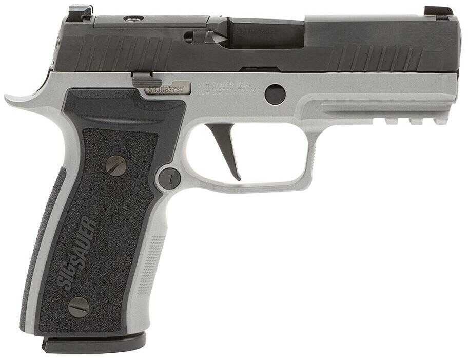 Sig Sauer P320 Semi-Automatic Pistol 9mm Luger 3.9" Barrel (2)-17Rd Magazines Black Nitron Slide Titanium Cerakote AXG Grips Stainless Finish