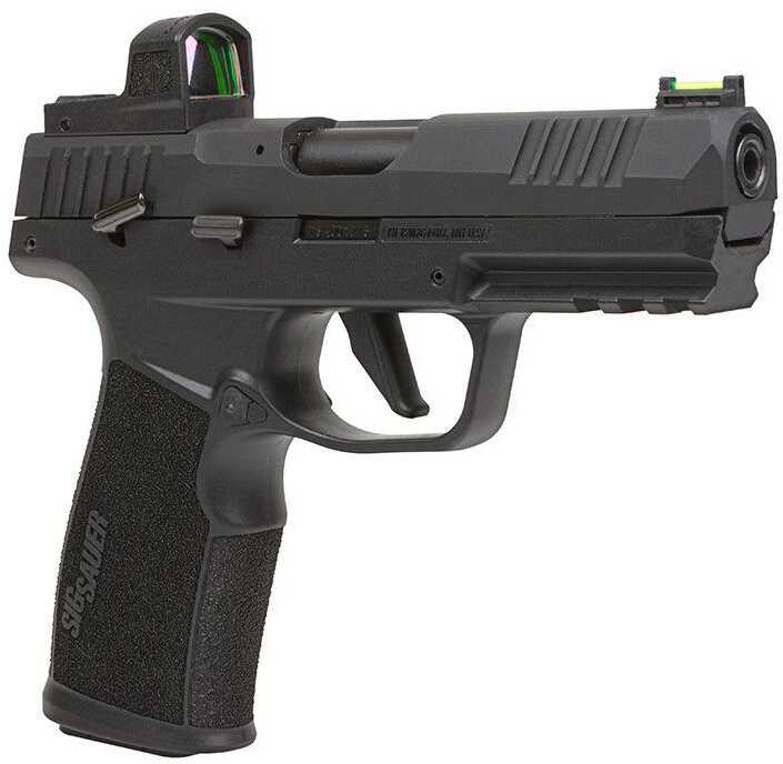 Sig Sauer P322 Single Action Only Semi-Automatic Full Size Pistol .22 Long Rifle 4" Barrel (2)-20Rd Magazines Fiber Optic Front With RomeoZero Elite Included Black Polymer Finish