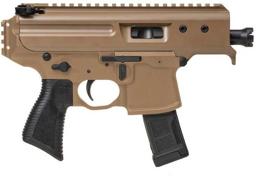 Sig Sauer MPX Copperhead Semi-Automatic Pistol 9mm Luger 3.5" Carbon Steel Barrel (1)-20Rd Magazine Optics Ready Coyote Tan Cerakote Finish