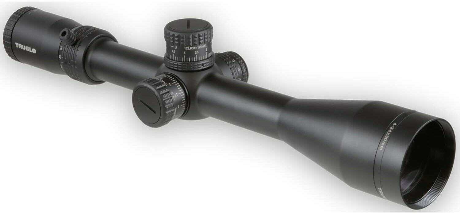 Truglo TG-8542TF Tx6 4-24X 50mm Obj 30mm Tube Black Finish Illuminated Milliradian First Focal Plane