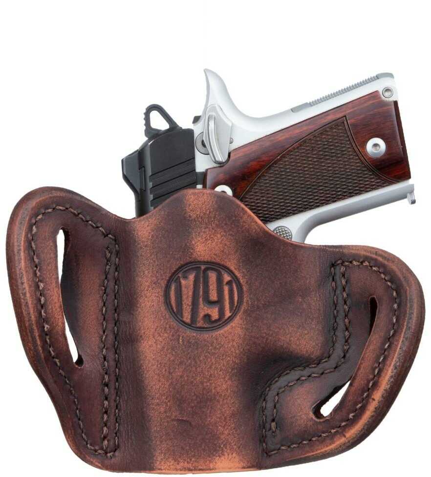 1791 BHC Optic Ready OWB Belt Holster Fits Sub-Compact Pistols Matte Finish Vintage Leather Right Hand OR-BH