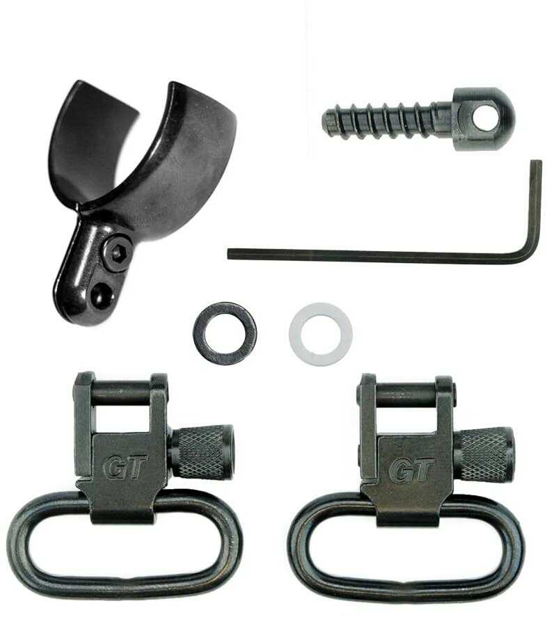 Grovtec Two Piece Barrel Band Swivel Sets .585 - .635 Diameter Black 2/ct