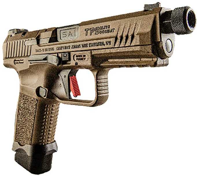 Canik TP9 Elite Combat Pistol 9mm Luger 4.73" Threaded Barrel 18 Round Flat Dark Earth Cerakote