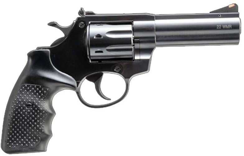 Armscor AL22M Double/Single Action Revolver .22 Winchester Magnum 4" Rifled Barrel 8Rd Capacity Fixed Ramp Front Sight & Adjustable Rear Rubber Grips Blued Finish