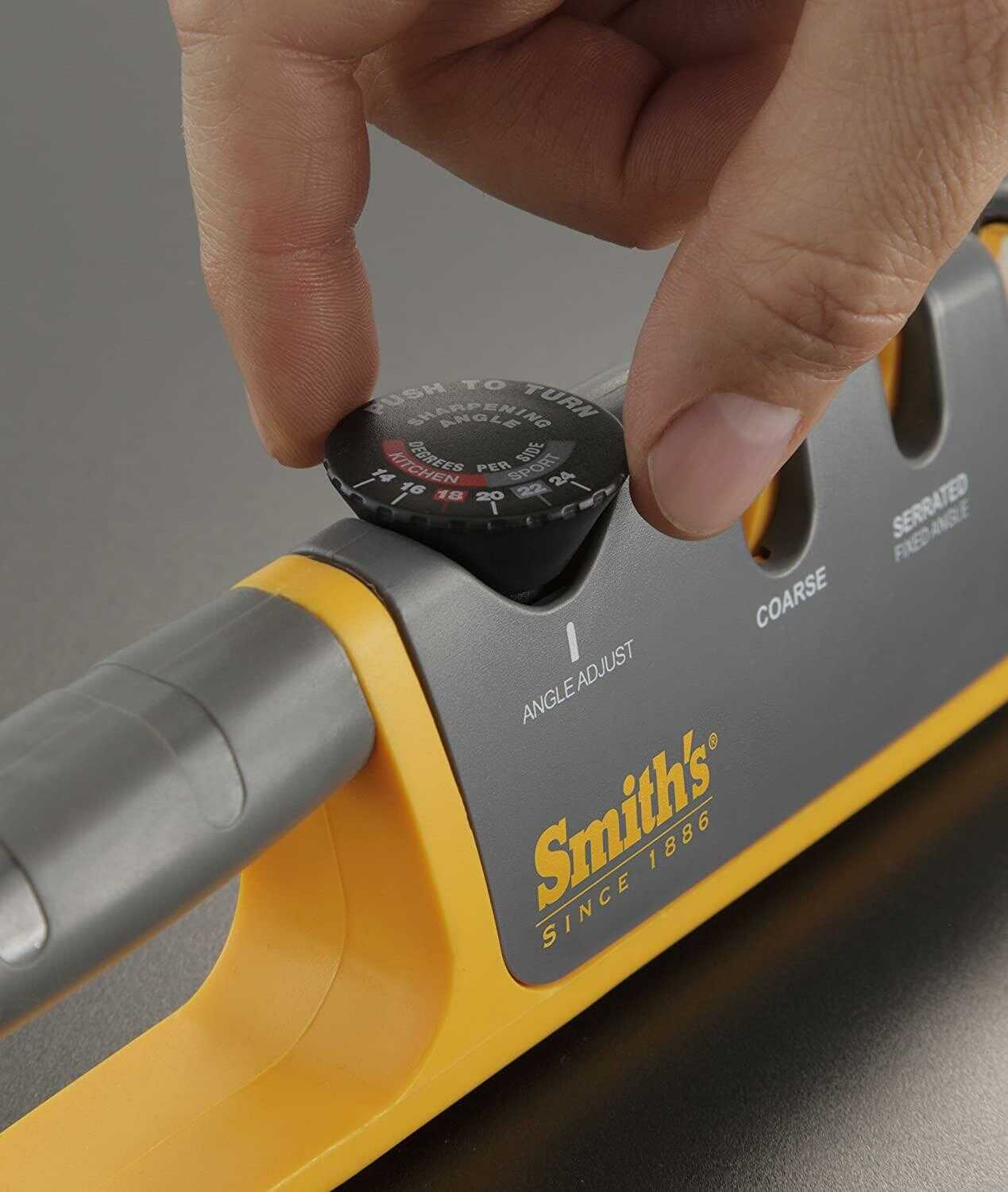 Smith's Handheld Sharpener Adjustable Angle Pull-Thru 50264