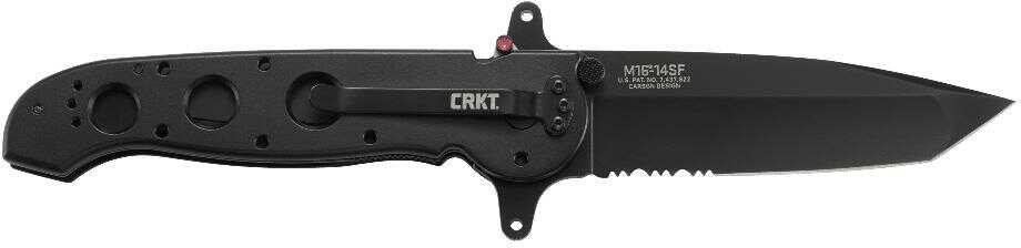Columbia River Knife & Tool M16 Special Forces Folding AUS 8/Titanium Nitride Combo Tanto Point Dual Thumb Stud/Fl