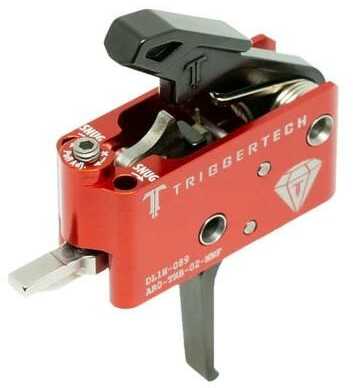 Trigger Tech AR Diamond Two Stage Flat Shoe Small Pin Compatible 7075 Aluminum Anodized Housing Red