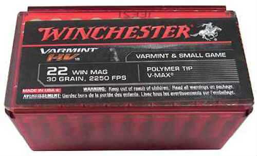 22 Winchester Magnum Rimfire 50 Rounds Ammunition 30 Grain V-Max