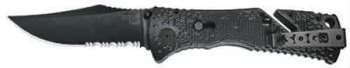 SOG Knives Trident Partially Serrated Black TiNi TF1-CP