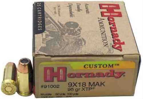 9mm Makarov 25 Rounds Ammunition <span style="font-weight:bolder; ">Hornady</span> 95 Grain Hollow Point
