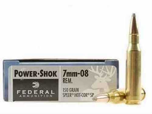 7mm-08 Remington 20 Rounds Ammunition Federal Cartridge 150 Grain Soft Point