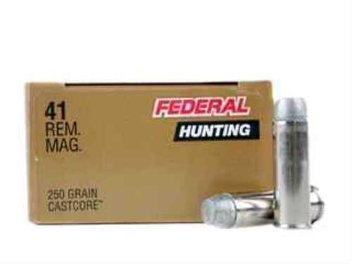 41 Remington Magnum 20 Rounds Ammunition Federal Cartridge 250 Grain Lead