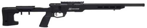 Savage B22 Precision 22LR Bolt Action Rifle 18" Heavy Barrel (1)-10Rd Mag Manual Safety Black Aluminum Finish