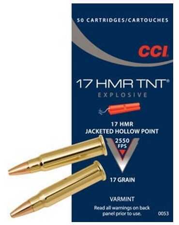 17 <span style="font-weight:bolder; ">HMR </span>50 Rounds Ammunition CCI<span style="font-weight:bolder; "> 17</span> Grain Hollow Point