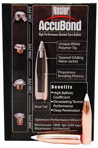 Nosler 270 Caliber 140 Grains Spitzer AccuBond (Per 50) 54765