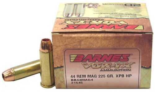 44 Rem Magnum 20 Rounds Ammunition <span style="font-weight:bolder; ">Barnes</span> 225 Grain Hollow Point