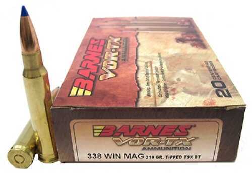 338 Winchester Magnum 20 Rounds Ammunition Barnes 210 Grain Ballistic Tip