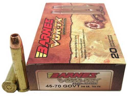 45-70 Government 20 Rounds Ammunition Barnes 300 Grain TSX