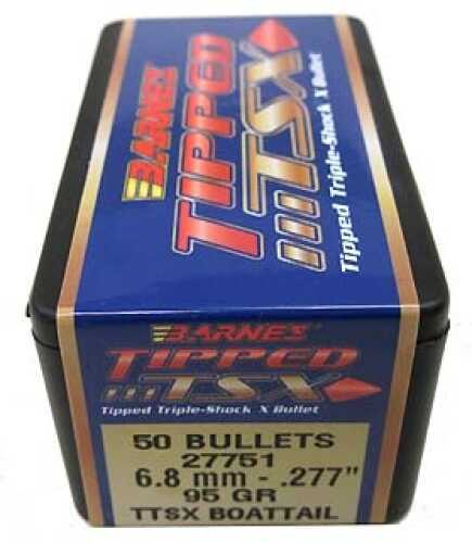 Barnes Bullets Tipped Triple-Shock X 6.8mm .277" 95 Grains Boat Tail (Per 50) 27751