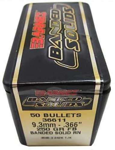 Barnes Bullets Banded Solid 9.3mm .366" 250 Grains Round Nose (Per 50) 36611