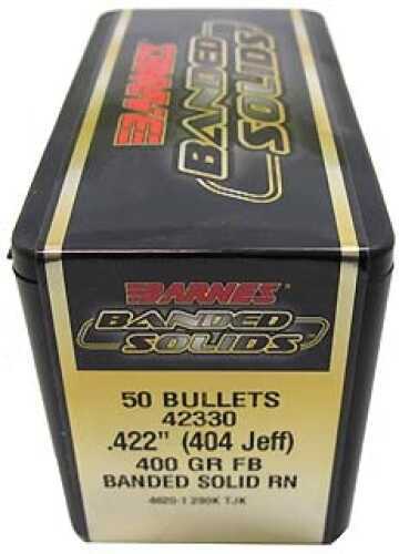 Barnes Bullets Banded Solid 404 Jeff .422" 400 Grain Round Nose (Per 50) 42330