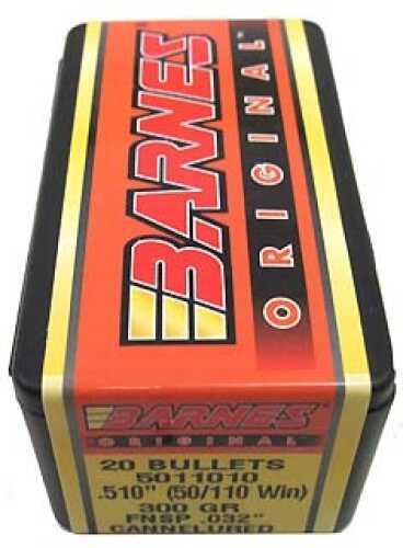 Barnes Original .032" Cannelured Bullets 50/110 Winchester .510" 300 Grains Flat Nose Soft Point (Per 20) 5011010